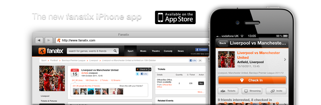 Download the free fanatix app